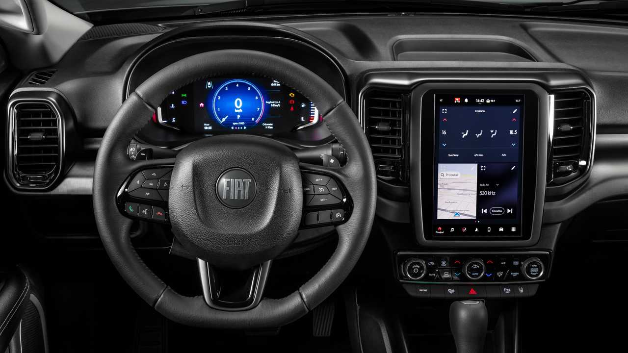 Fiat Toro: conheça detalhes do interior do carro